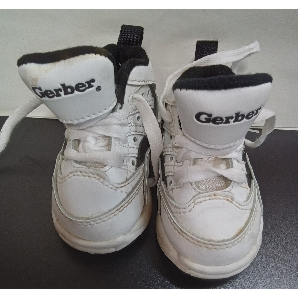 Gerber and Athletic Works Infant Boys Sneakers‎ Bundle White Navy Size 2 70037